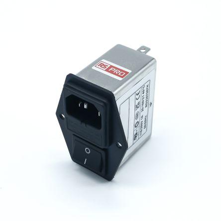 RS PRO Filtr IEC 1A Vnitřní, Montáž na rám, 250V ac 2 póly, 50Hz, 60 Hz Faston, 100 °C 2, -25 °C