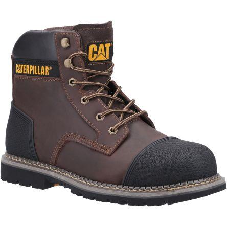 Antistatické, Odolné proti propíchnutí, řada: Powerplant Bump Bezpečnostní obuv obuv Unisex, Ocel 9, Hnědá Caterpillar