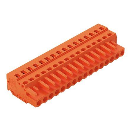 WAGO Konektor pro osvětlení, řada: 231 Kabel Vnitřní Zásuvný konektor Klecová svorka 16A barva Oranžová, formát pólů: