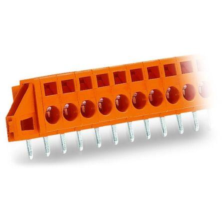 WAGO Svorkovnice PCB, řada: 231, rozteč: 5.08 mm, počet řad: 1, počet kontaktů: 11, Montáž na plošný spoj, Oranžová