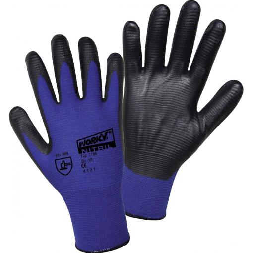 Leipold Doehle Nylon Super Grip Nitrile 1165-8 nylon pracovní rukavice Velikost rukavic: 8, M CAT II 1 pár