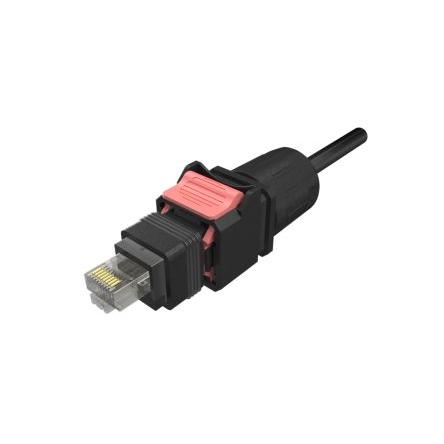Amphenol Communications Solutions Ethernetový konektor, řada: NDH Vnější Cat5e, Rovný, Dvojčinný Stíněné