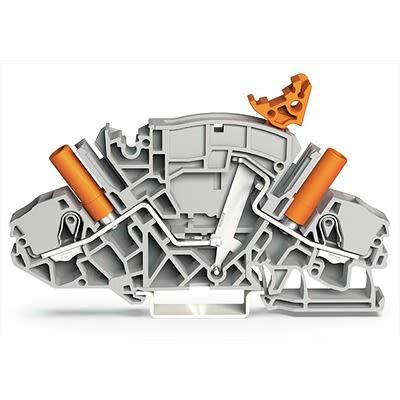 WAGO Svorkovnice pro montáž na lištu DIN 2007-8821, řada: TOPJOB S, 500V Šedá 6mm² 1 Klecová svorka