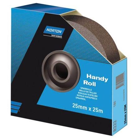 Brusný papír Oxid hlinitý zrnitost P150 Velmi jemný, délka: 25 m, šířka: 38mm Norton