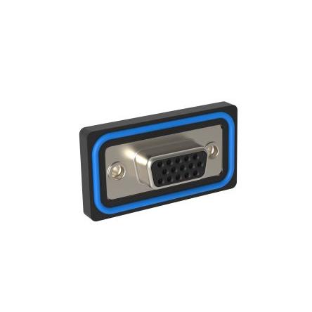 Amphenol Communications Solutions Konektor D-Sub, řada: EHD, počet kontaktů: 15, orientace těla: Pravý úhel, Montáž na
