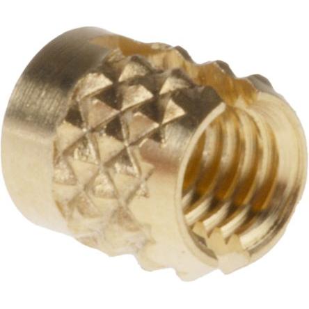 Závitová vložka, Mosaz RS PRO, průměr otvoru: 4 mm 4.78 mm