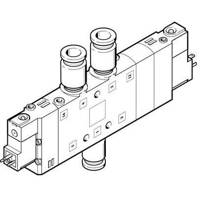 Pneumatický solenoidový ventil 5/3 vypuštěný, řada: CPE G Elektřina, max. průtok: 1250L/min Festo 230V