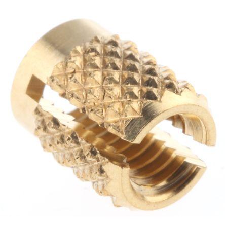 Závitová vložka, Zapuštěné, Mosaz RS PRO, průměr otvoru: 4.8 mm 6.35 mm
