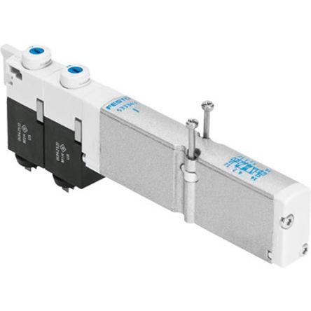 Pneumatický solenoidový ventil Otevřeno, Monostabilní, 2 x 3/2cestný, řada: VMPA1-M1H-N-PI G Elektřina, max. průtok: