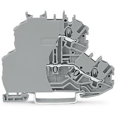 WAGO Svorkovnice pro montáž na lištu DIN 2000-2201/099-000, řada: TOPJOB S, 600V Šedá 1mm² 2 Klecová svorka ATEX, EAC