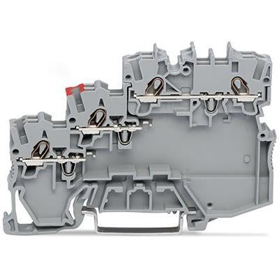WAGO Svorkovnice pro montáž na lištu DIN 2000-5310/101-000, řada: TOPJOB S, 300V Šedá 1mm² 3 Klecová svorka