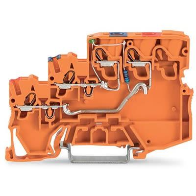 WAGO Svorkovnice pro montáž na lištu DIN 2000-5352/1102-953, řada: TOPJOB S, 24V Oranžová 1mm² 3 Klecová svorka