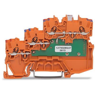 WAGO Svorkovnice pro montáž na lištu DIN 2000-5372/1102-953, řada: TOPJOB S, 24V Oranžová 1mm² 3 Klecová svorka