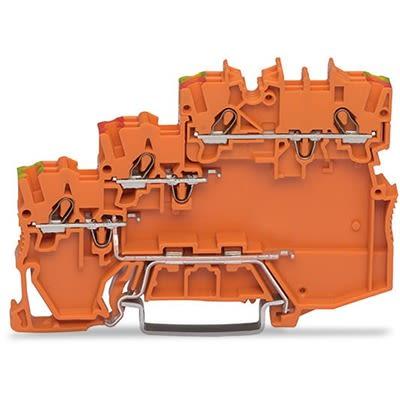 WAGO Svorkovnice pro montáž na lištu DIN 2000-5377/101-000, řada: TOPJOB S, 300V Oranžová 1mm² 3 Klecová svorka
