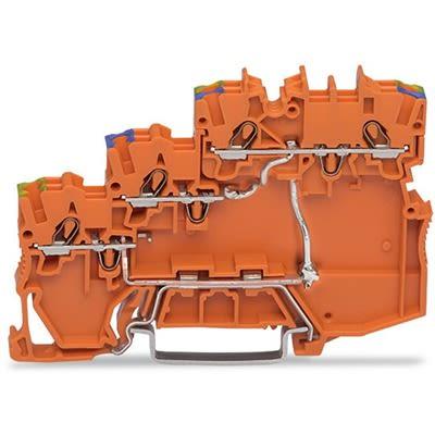 WAGO Svorkovnice pro montáž na lištu DIN 2000-5377/102-000, řada: TOPJOB S, 300V Oranžová 1mm² 3 Klecová svorka