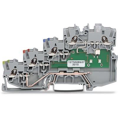 WAGO Svorkovnice pro montáž na lištu DIN 2000-5410/1102-950, řada: TOPJOB S, 24V Šedá 1mm² 4 Klecová svorka