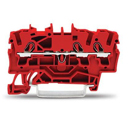 WAGO Svorkovnice pro montáž na lištu DIN 2002-1303, řada: TOPJOB S, 600V Červená 2.5mm² 1 Klecová svorka ATEX, EAC Ex,