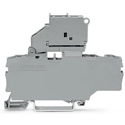 WAGO Svorkovnice s pojistkou 2002-1711, řada: TOPJOB S, 250V Šedá 2.5mm² 1 Zásuvný Jištěný IECEx/ATEX/CSA