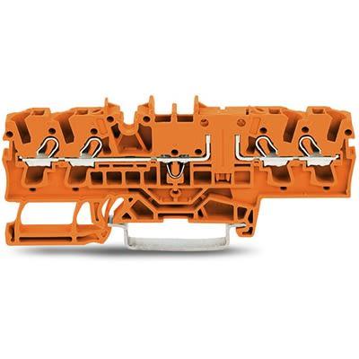 WAGO Svorkovnice pro montáž na lištu DIN 2002-1802, řada: TOPJOB S, 300V Oranžová 2.5mm² 1 Zásuvný IECEx/ATEX/CSA