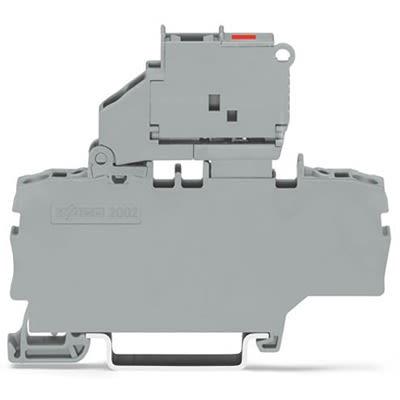WAGO Svorkovnice s pojistkou 2002-1911/1000-541, řada: TOPJOB S, 30V Šedá 2.5mm² 1 Zásuvný Jištěný IECEx/ATEX/CSA