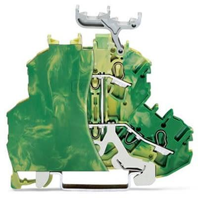 WAGO Svorkovnice s dvojitou úrovní 2002-2237/099-000, řada: TOPJOB S Zelená, Žlutá 2.5mm² 2 Zásuvný ATEX, ICE