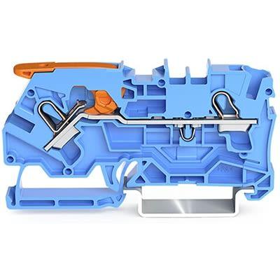 WAGO Svorkovnice pro montáž na lištu DIN 2104-1204, řada: TOPJOB S, 600V Modrá 4mm² 1 Zásuvný IECEx/ATEX/CSA