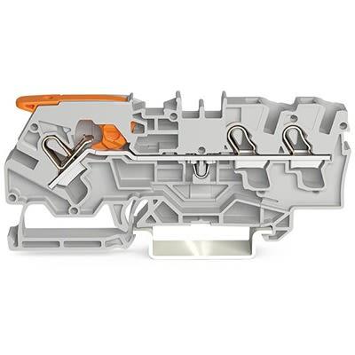 WAGO Svorkovnice pro montáž na lištu DIN 2104-1301, řada: TOPJOB S, 600V Šedá 4mm² 1 Zásuvný IECEx/ATEX/CSA