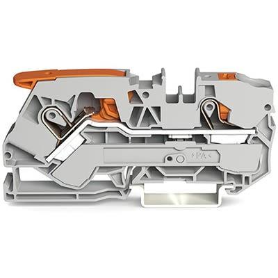 WAGO Svorkovnice pro montáž na lištu DIN 2110-5201, řada: TOPJOB S, 550V Šedá 10mm² 1 Zásuvný ICE, ATEX