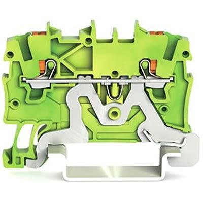WAGO Zemnicí svorkovnice 2200-1207, řada: TOPJOB S Zelená, Žlutá 1.5mm² 1 Zásuvný IECEx/ATEX/CSA