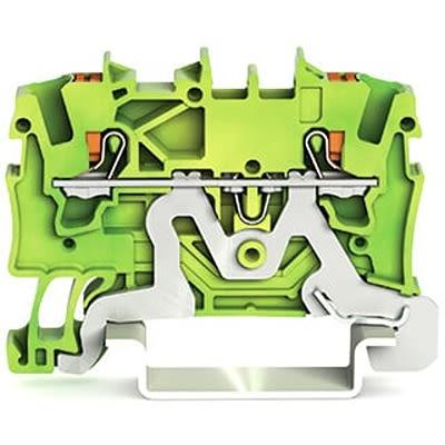 WAGO Zemnicí svorkovnice 2201-1207, řada: TOPJOB S Zelená, Žlutá 1.5mm² 1 Zásuvný IECEx/ATEX/CSA