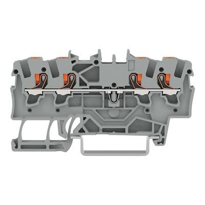 WAGO Svorkovnice pro montáž na lištu DIN 2201-1401, řada: TOPJOB S, 600V Šedá 1.5mm² 1 Zásuvný IECEx/ATEX/CSA