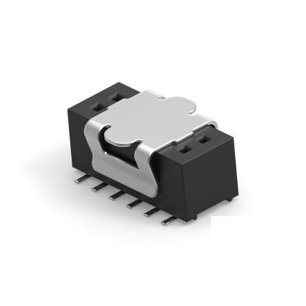 Patice PCB, řada: 1MM-R, orientace těla: Svislé, rozteč: 1 mm Deska-deska, počet kontaktů: 12, počet řad: 2, Deska