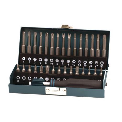 Wolfcraft 1386000 1386000 sada bitů 31dílná křížový PH, vnitřní čtyřhran, hvězda BO, vnitřní šestihran BO, Tri-Wing, TORQ, Spanner (se 2 otvory)