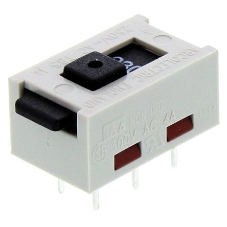 Arcolectric (Bulgin) Ltd Posuvný spínač Montáž na plošný spoj DPCO 16A Polyamid 66