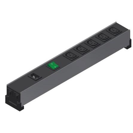 Hammond Zásuvková lišta, řada: 1581 DP, 240V ac 10A IEC C14 IEC C13