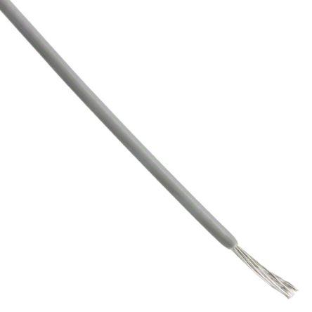 Zapojovací vodič, řada: Hook-up Wire PVC, typ kabelu: Přípojka, prameny vodičů: 7/0.20 mm, Šedá, 150V 30 m 24 AWG