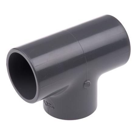 Plastová potrubní armatura Šedá 90° Rovné T Georg Fischer 32 mm Zásuvný