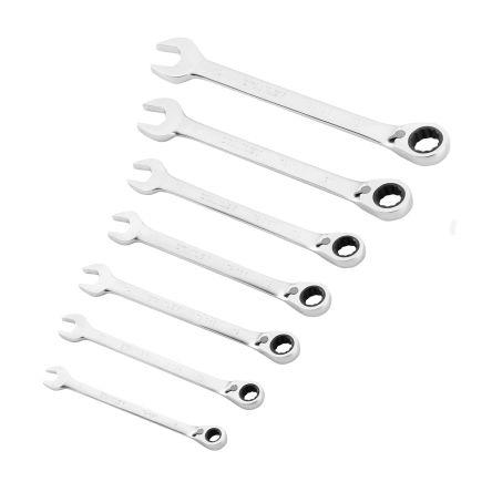 Sada kombinovaných klíčů, počet kusů: 7, Chrom-vanadová ocel, 8 mm, 10 mm, 12 mm, 13 mm, 14 mm, 17 mm, 19 mm Stanley