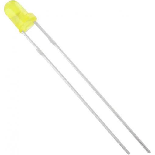 HuiYuan 3004Y1D-EHC-B LED s vývody žlutá kulatý 3 mm 275 mcd 60 ° 20 mA
