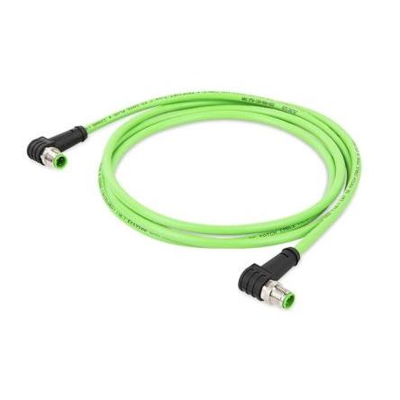 WAGO Ethernetové kabely, řada: 756, Zelená, Polyuretan, 250V 2 m Stíněný