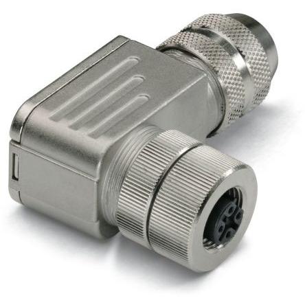WAGO Adaptér pro kulaté konektory, řada: 756-9404/060-000, orientace těla: Pravý úhel 5 M12, 85 °C, -40 °C, materiál