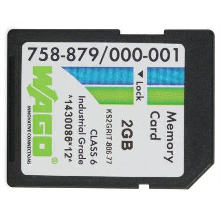 Karta SD 2 Gb SD Průmyslová třída WAGO, řada: 758-879 Cykly zápisu/čtení (max.) 17 Mb/s/20 Mb/s 90 °C -40 °C