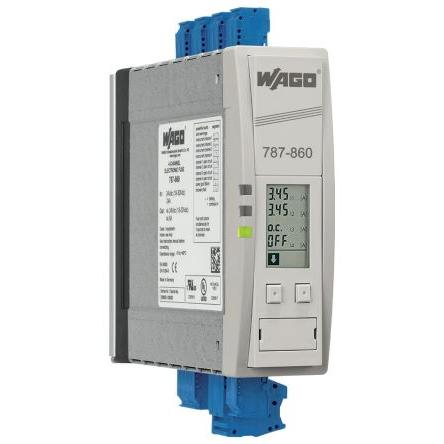 WAGO Elektronický jistič, řada: 787, počet kanálů: 4, 6A Lišta DIN, šířka: 40mm, hloubka: 163 mm, délka: 171 mm, 15 A