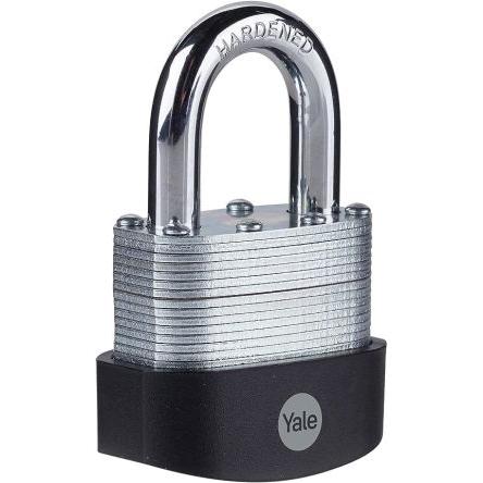Yale1 Ocelový visací zámek Visací zámek, Ocel, Mosaz Venkovní 9.5 mm třmen 56mm