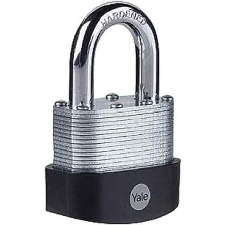 Yale1 Ocelový visací zámek Visací zámek, Mosaz, Ocel Venkovní 11 mm třmen 66mm