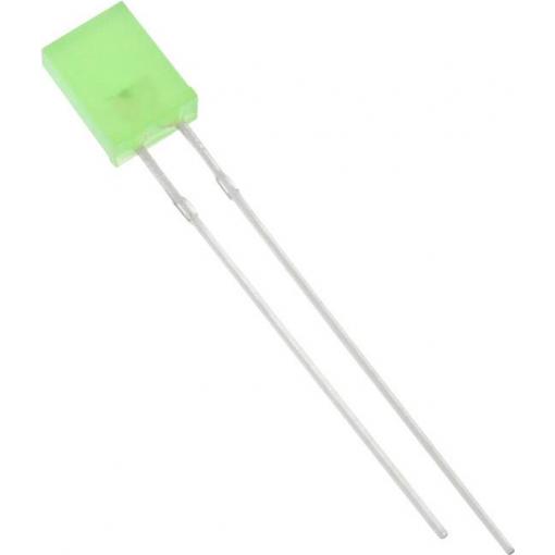 HuiYuan 2534G3D-KHB-A LED s vývody zelená hranatý 2 x 5 mm 550 mcd 120 ° 20 mA