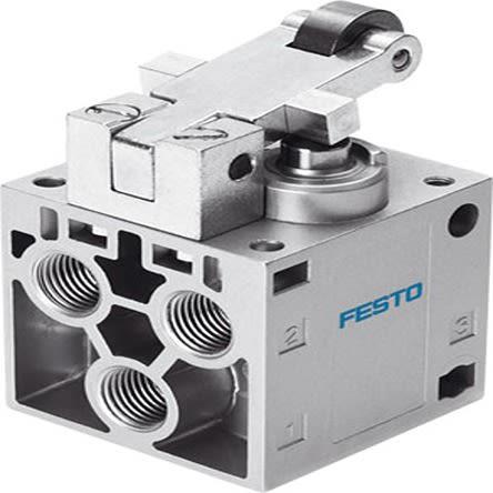 Mechanický ventil, řada: R-5 Páka s válečkem G 1/4 G, materiál tělesa: Odlévaný hliník 8996, teplotní rozsah: 50 °C,