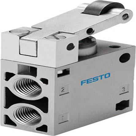 Mechanický ventil, řada: RO Páka s válečkem G 1/4 G, materiál tělesa: Hliník 8991, teplotní rozsah: +60 °C, teplotní