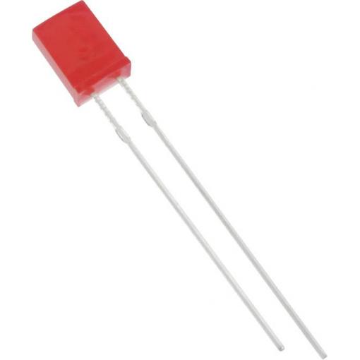 HuiYuan 2534R1D-KHC-E LED s vývody červená hranatý 2 x 5 mm 750 mcd 120 ° 20 mA