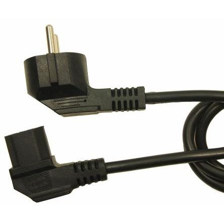 Napájecí šňůra 2.5 m, Černá, A: CEE 7/7, B: IEC C13 Polyvinylchlorid, 250V RS PRO